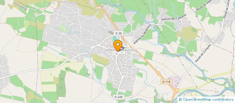 localisation de l'entreprise L.E.M. à VILLEMOUSTAUSSOU