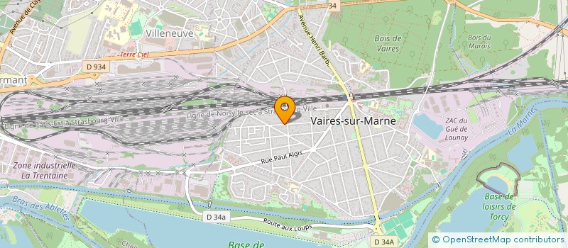 localisation de l'entreprise L&E METAL à VAIRES-SUR-MARNE
