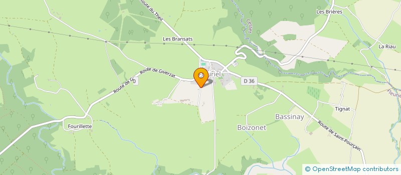 localisation de l'entreprise L.E.O.  FLEURIEL