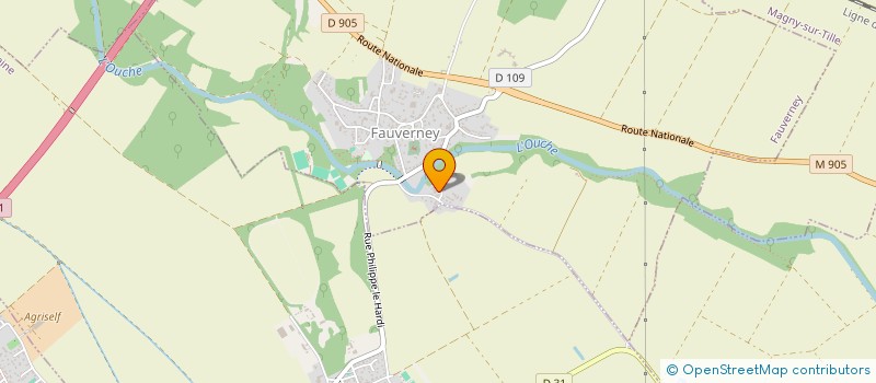 localisation de l'entreprise L.E.O.  FAUVERNEY
