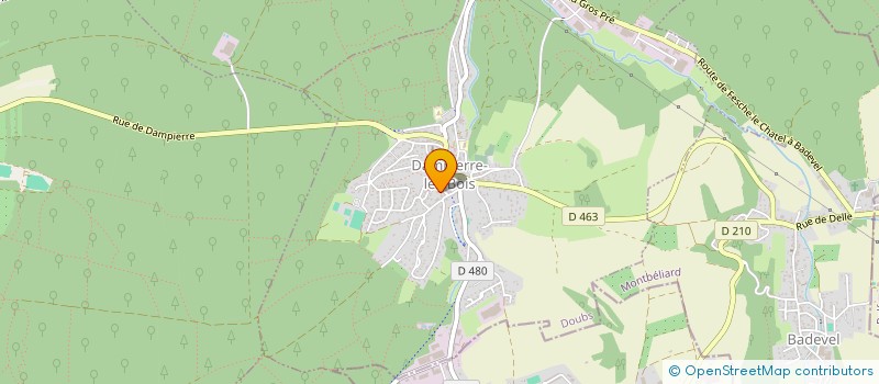 localisation de l'entreprise L.E.V à DAMPIERRE-LES-BOIS