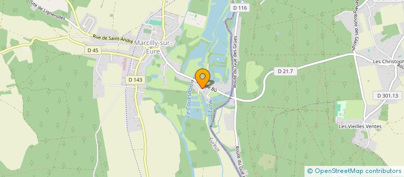 localisation de l'entreprise L'EAU BERGE DU PECHEUR  MARCILLY-SUR-EURE