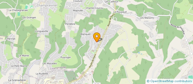 localisation de l'entreprise L'EAU CLAIRE  CHAMPCEVINEL