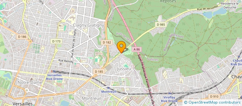 localisation de l'entreprise L'EAU CLAIRE à VERSAILLES