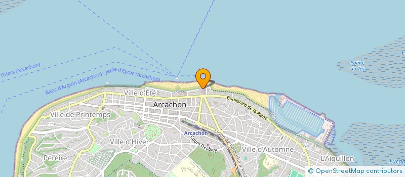 localisation de l'entreprise L'ECAILLER à ARCACHON
