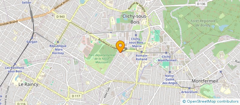 localisation de l'entreprise L'ECHAPPATOIRE à CLICHY-SOUS-BOIS