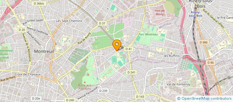 localisation de l'entreprise L' ECHAPPEE BELLE à MONTREUIL
