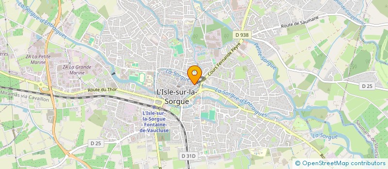 localisation de l'entreprise L'ECHAPPEE SORGUAISE  L'ISLE-SUR-LA-SORGUE