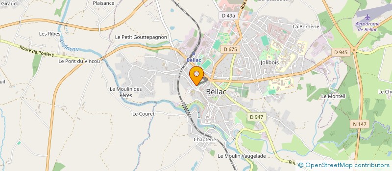 localisation de l'entreprise L'ECHIQUIER BELLACHON  BELLAC