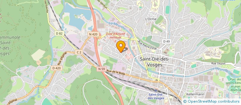 localisation de l'entreprise L ECHIQUIER DEODATIEN à SAINT-DIE-DES-VOSGES