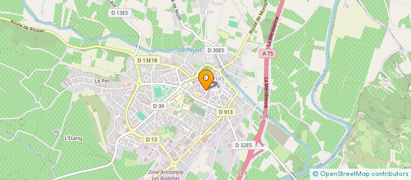 localisation de l'entreprise L'ECHIQUIER PISCENOIS  PEZENAS