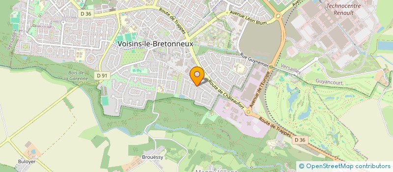 localisation de l'entreprise L'ECHO DES CORAUX à VOISINS-LE-BRETONNEUX