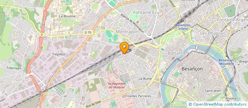 localisation de l'entreprise L'ECHO DU BARRAGE  BESANCON