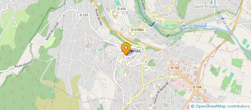localisation de l'entreprise L'ECHOPPE BUISSONNIERE à AUBENAS