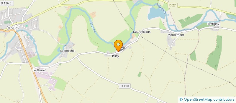 localisation de l'entreprise L'ECHOPPE DE JOSSELIN, QUINTESSENCE DES PLANTES MEDIEVALES à YEVRES