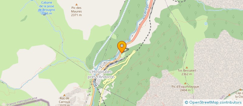 localisation de l'entreprise L'ECHOPPE DES CIMES à L'HOSPITALET-PRES-L'ANDORRE