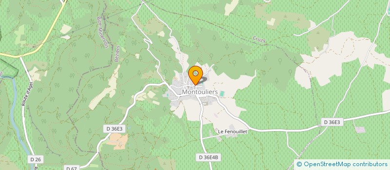 localisation de l'entreprise L ECLAIR  MONTOULIERS