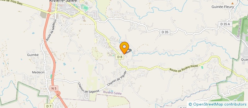 localisation de l'entreprise L' ECLAIR CLUB VOLLEY-BALL ( E.C.V.B.)  RIVIERE SALEE