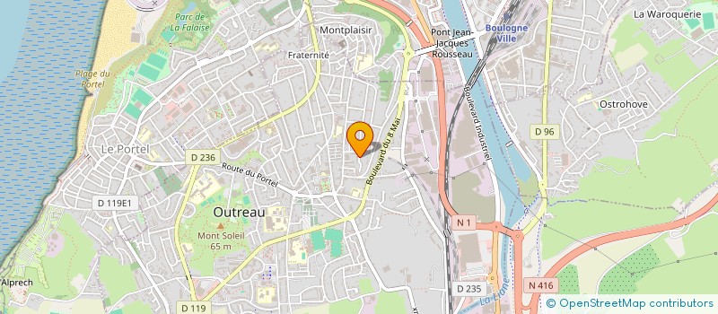 localisation de l'entreprise L'ECLAT  OUTREAU