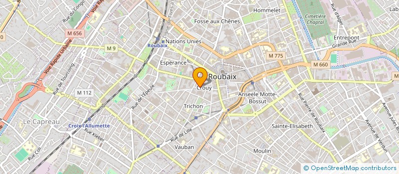 localisation de l'entreprise L'ECLIPSE à ROUBAIX