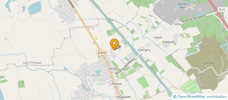 localisation de l'entreprise L'ECLUSE  ESCATALENS