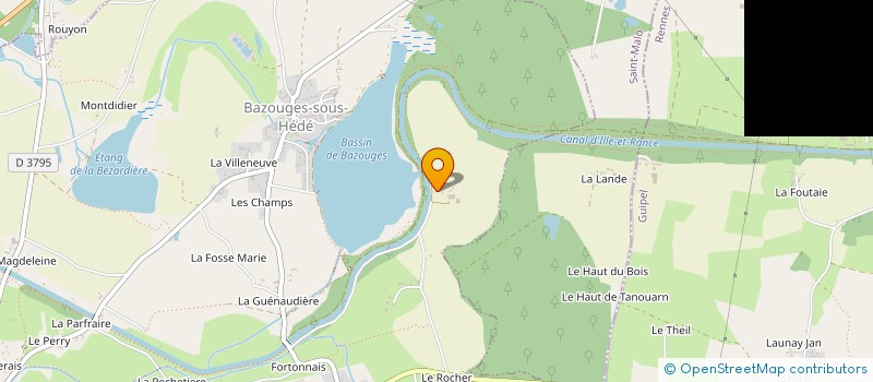 localisation de l'entreprise L'ECOARTVENTURIERE  HEDE-BAZOUGES