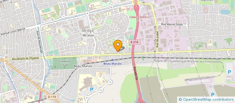 localisation de l'entreprise L ECOLE A L HOPITAL ET A DOMICILE PAS-DE-CALAIS  CALAIS