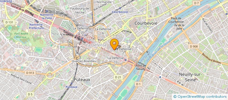 localisation de l'entreprise L'ECOLE DE LA BOURSE - INTERACTION à COURBEVOIE