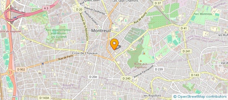 localisation de l'entreprise L'ECOLE DES CUISTOTS MIGRATEURS à MONTREUIL