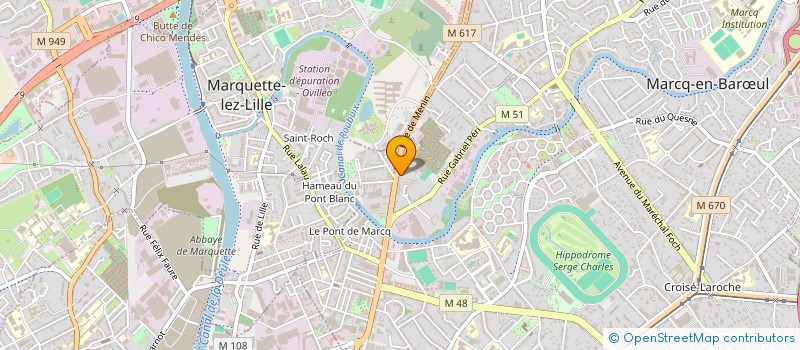 localisation de l'entreprise L' ECOLE DU CHAT à MARCQ-EN-BARŒUL