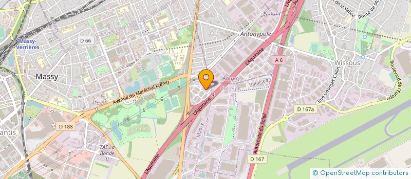 localisation de l'entreprise L'ECOLE DU PNEU ET DU TRAIN ROULANT à MASSY