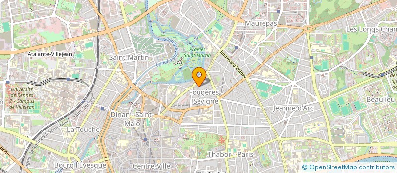 localisation de l'entreprise L'ECOLE DU SENS-CENTRE INTERNATIONAL DE RECHERCHES PEDAGOGIQUES à RENNES