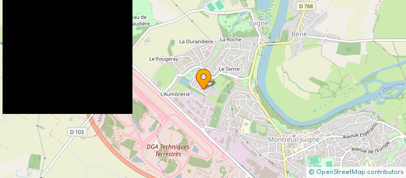 localisation de l'entreprise L'ECOLE LE COCKPIT à MONTREUIL-JUIGNE