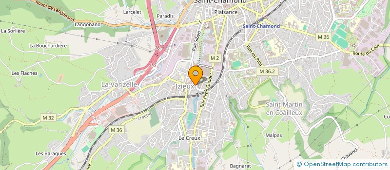 localisation de l'entreprise L'ECORCHAT  SAINT-CHAMOND