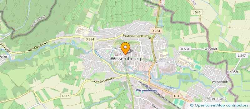 localisation de l'entreprise L'ECREVISSE  WISSEMBOURG