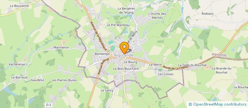 localisation de l'entreprise L'ECRIN à AIGURANDE
