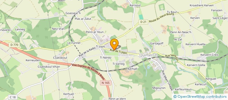 localisation de l'entreprise L'ECRIN  PONT-DE-BUIS-LES-QUIMERCH