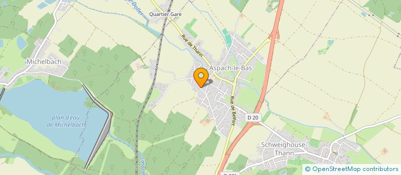 localisation de l'entreprise L'ECRIN  ASPACH-LE-BAS