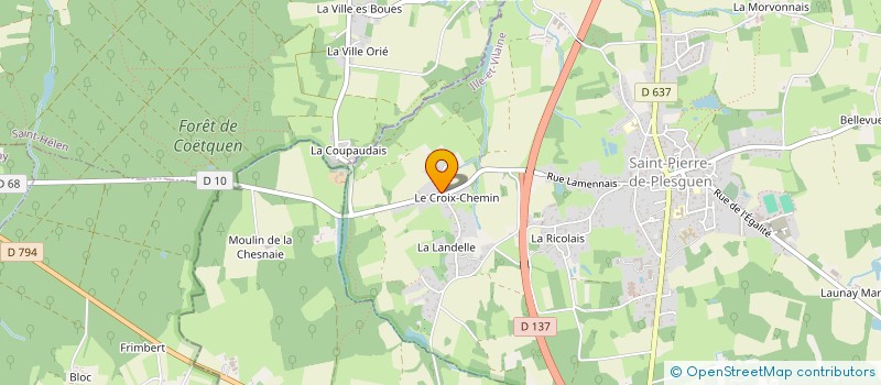 localisation de l'entreprise L'ECRIN DE LAUBARY  MESNIL-ROC'H