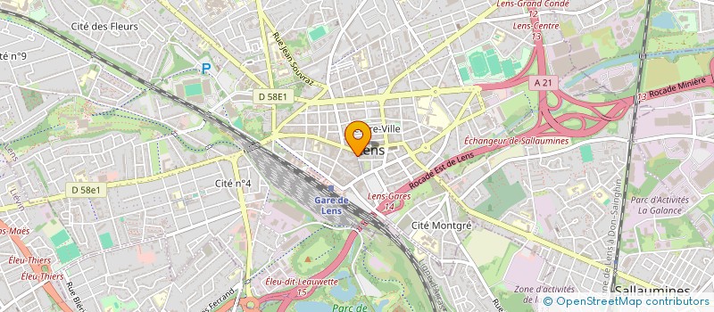 localisation de l'entreprise L'ECRIN DE SISSI  LENS