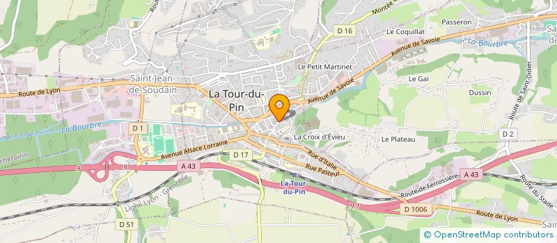localisation de l'entreprise L'ECRITURE à LA TOUR-DU-PIN