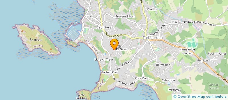 localisation de l'entreprise L ECUME DE MER SARL à TREBEURDEN