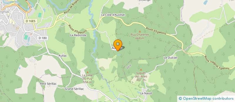 localisation de l'entreprise L ECURIE D AUXILLIAT à TREIGNAC
