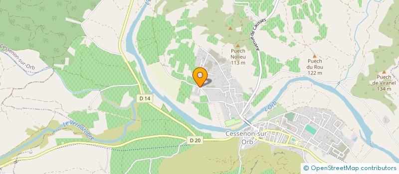 localisation de l'entreprise L'ECURIE DES RIVES DE L'ORB  CESSENON-SUR-ORB