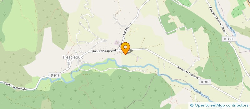 localisation de l'entreprise L'EDELWEISS  TRESCLEOUX