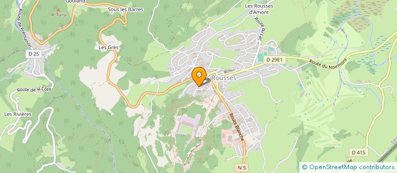 localisation de l'entreprise L'EDELWEISS BIS  LES ROUSSES