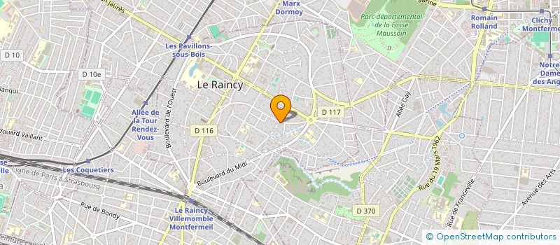 localisation de l'entreprise L'EDEN à LE RAINCY