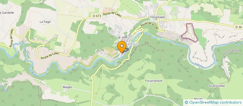 localisation de l'entreprise L'EDEN DU COUSTAL  COUZOU