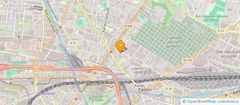 localisation de l'entreprise L'EGLISE DE L'UNITE CATHOLIQUE ET APOSTOLIQUE  PANTIN