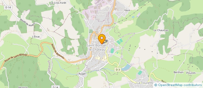 localisation de l'entreprise L'ELAN DU COEUR  SAINT-BONNET-LE-CHATEAU